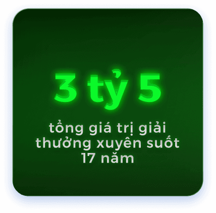 3 tỷ 5 tổng giá trị giải thưởng xuyên suốt 17 năm